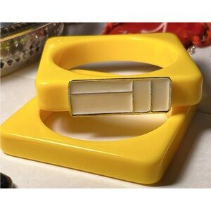 Vintage Macy’s Square 7 Inch Bangle Bracelets